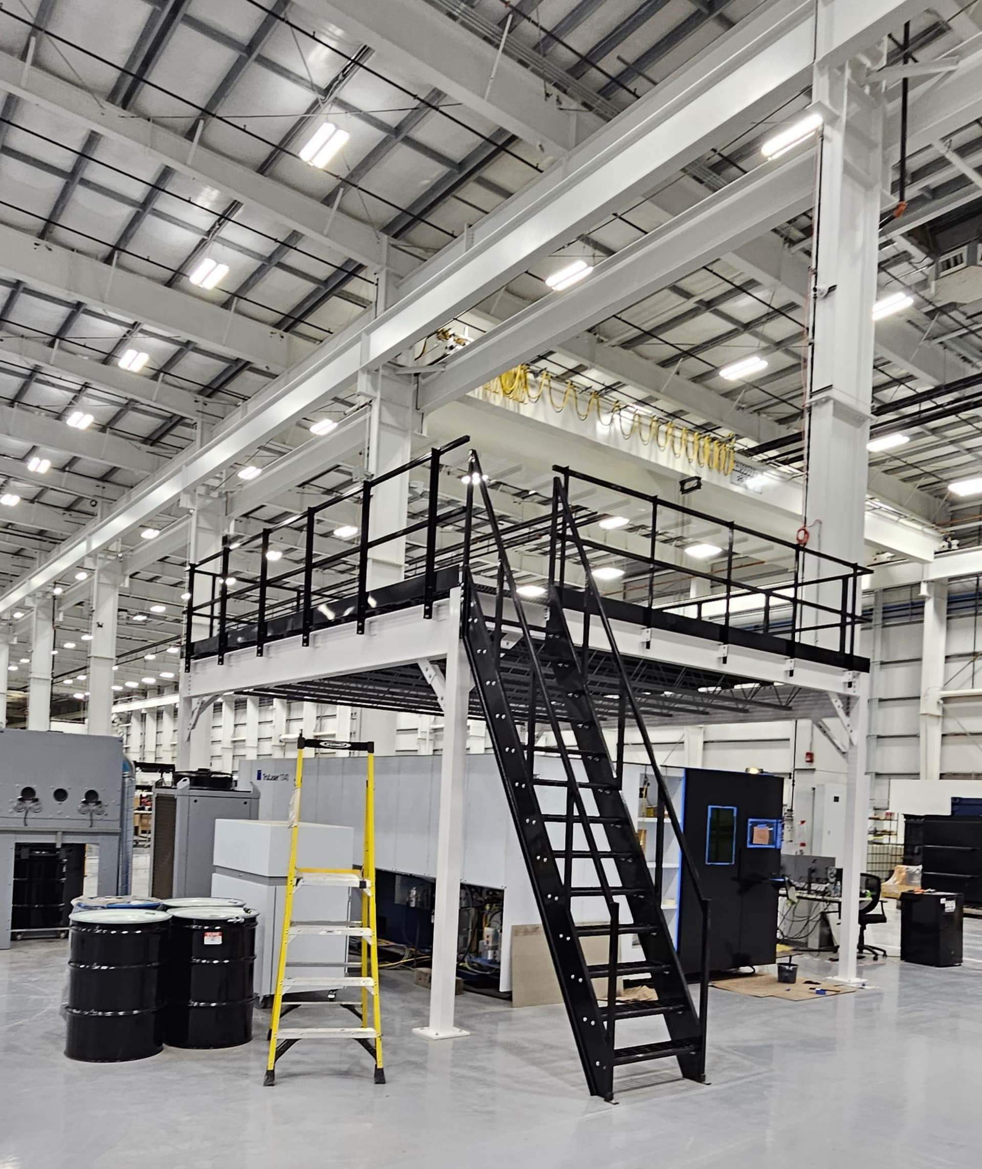 Industrial mezzanine installation